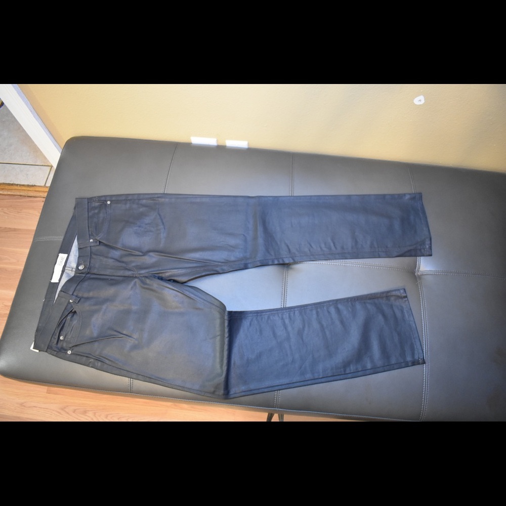 Pair of wax denim